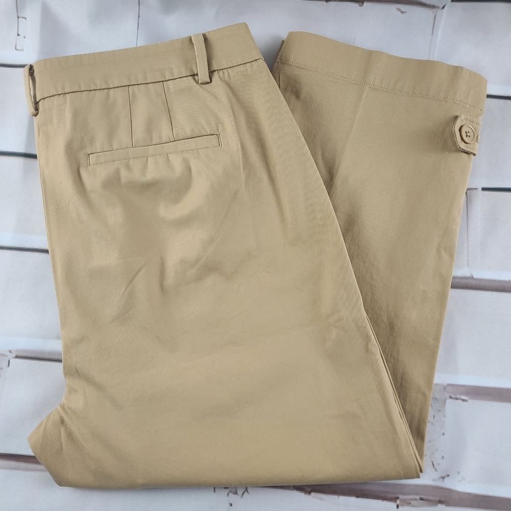 Talbots Perfect Skimmer Capri Pants Tan Wmn's 12